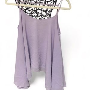 Izzy & Lola Lavender Flow Spaghetti Strap Polyester Top Back VNeck Size S EUC